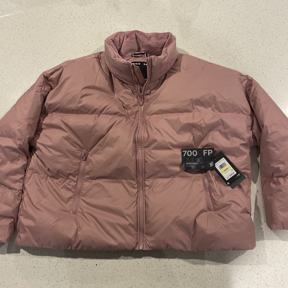New Under Armour Jacket  700 Down‎ Cold Gear Infrared 1378858 Women's Pink